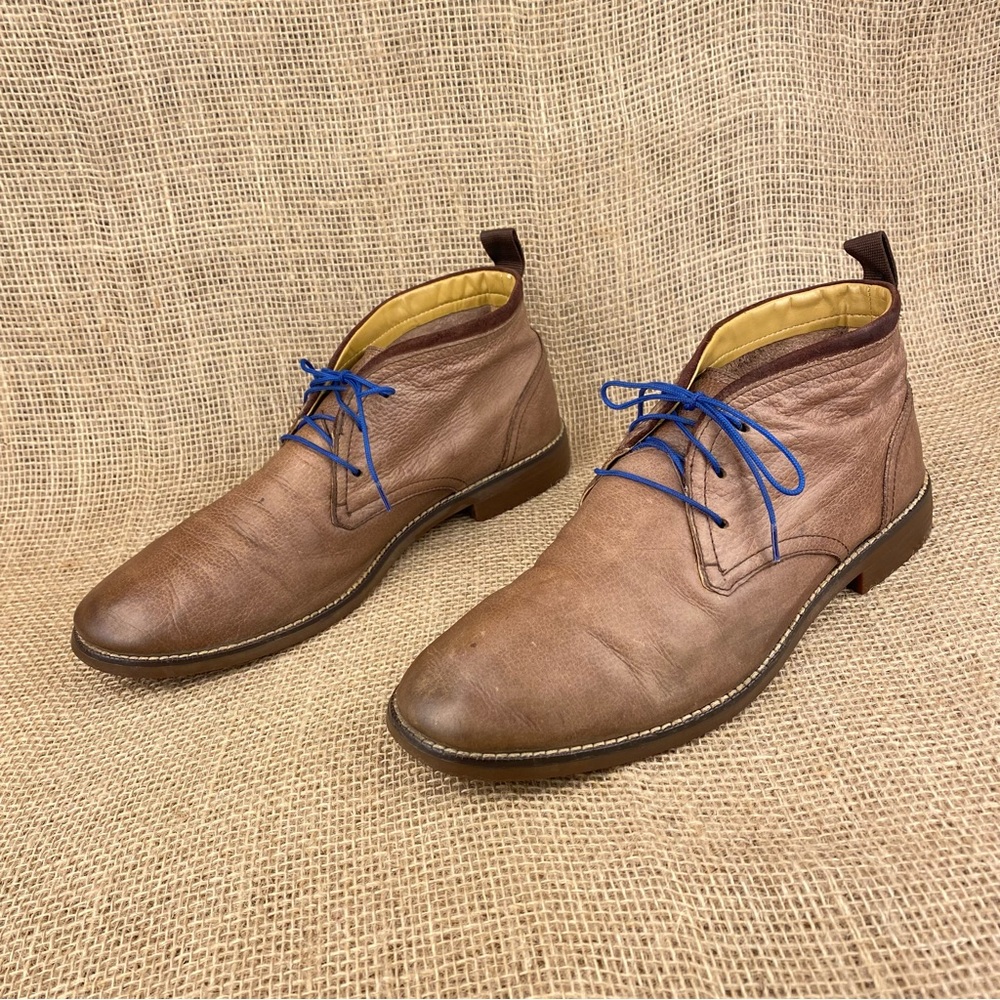 Cole Haan Chukka Boot Lace Up Brown Real Leather Vintage Mens Size 9 M